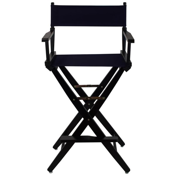 Doba-Bnt 206-32-032-10 30 in. Extra-Wide Premium Directors Chair, Black Frame with Navy Color Cover SA3277468 - main